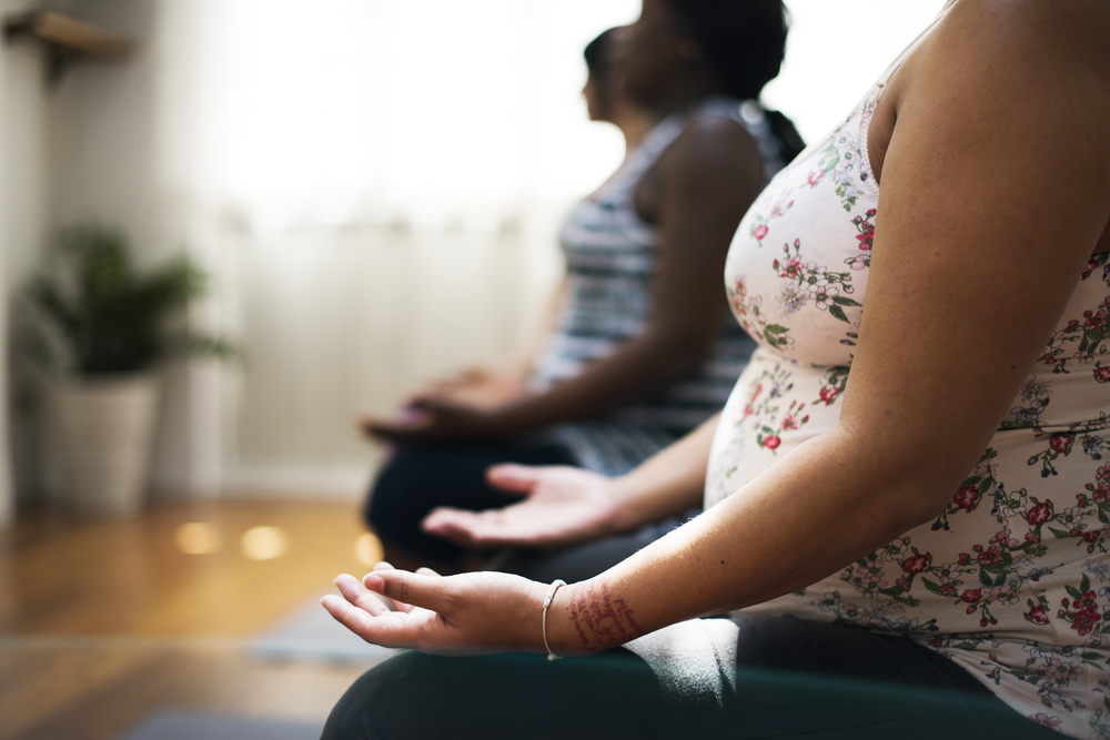 Pregnancy yoga class