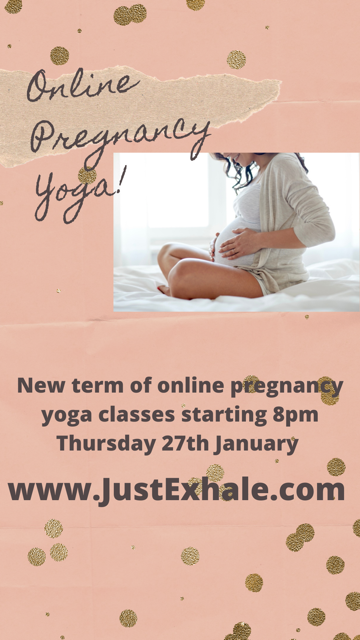 Book Now For Your Online Pregnancy Yoga Class - Just Exhale